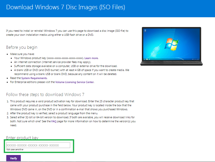 windows 7 iso product key